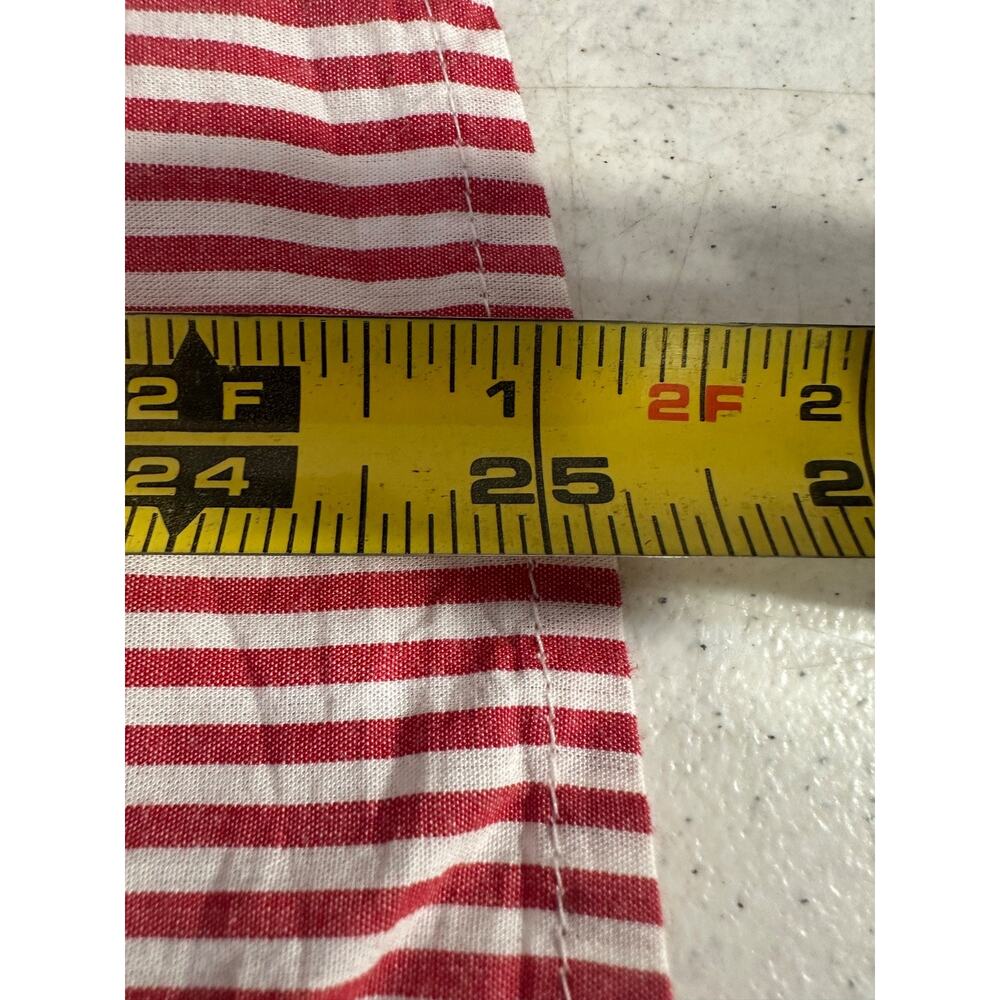 NEW Beach Lunch Lounge Women XS Red White Stripe Blouse Ruffle Sleeve Cotton A28 - Picture 7 of 7